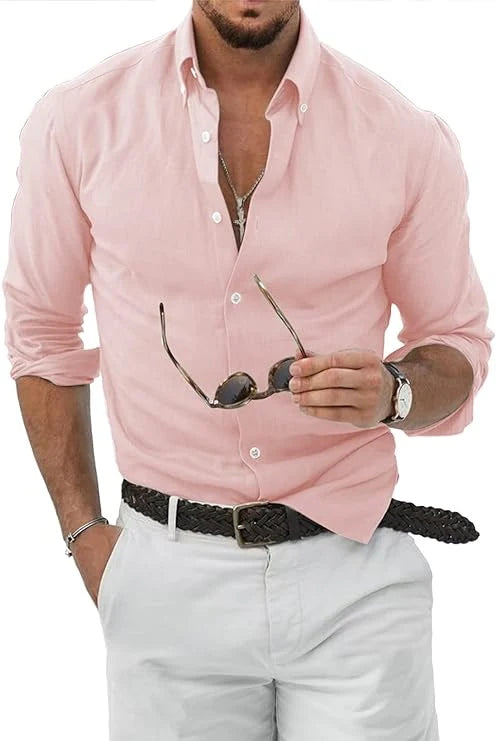 Heren Overhemd Lange Mouwen Casual Formeel