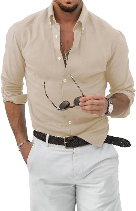 Heren Overhemd Lange Mouwen Casual Formeel