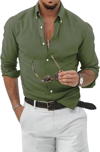 Heren Overhemd Lange Mouwen Casual Formeel