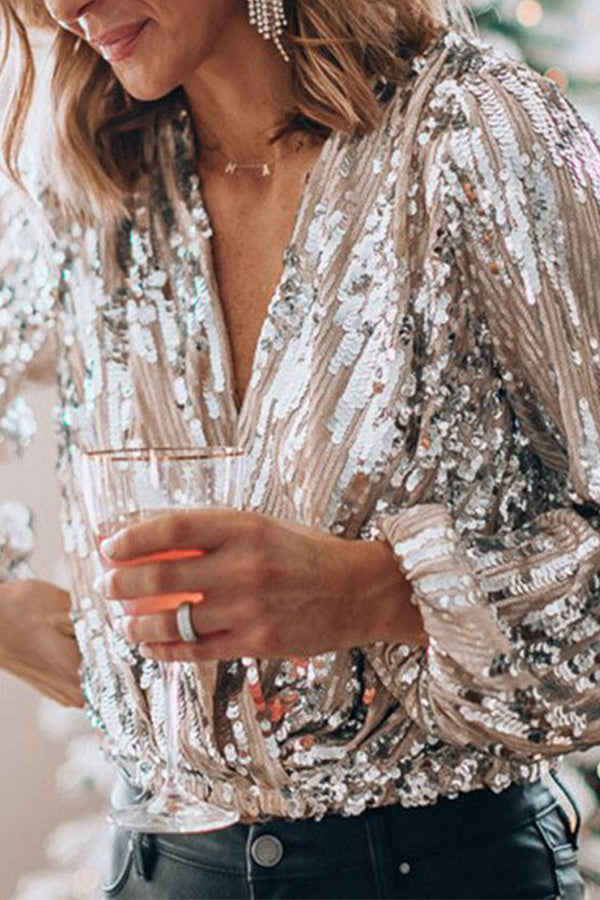 Isabell | Glamour Pailletten Blouse