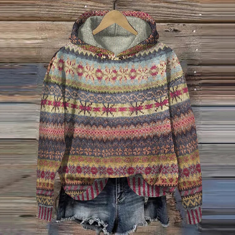 Ingrid – Mönstrad Hoodie