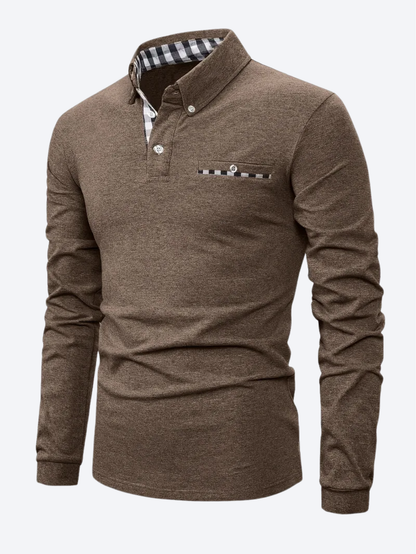 POLO LONG À MOTIF GÉOMÉTRIQUE POUR HOMMES