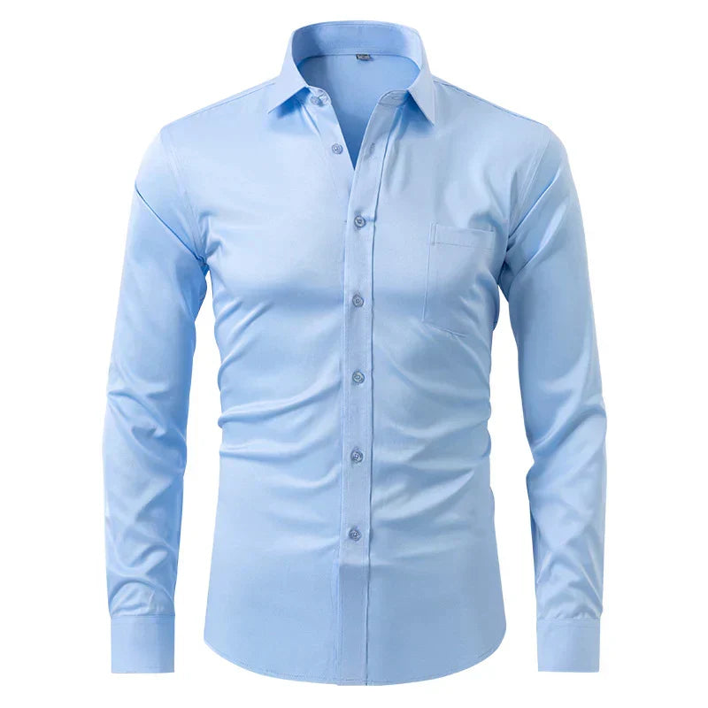 Heren Overhemd Met Lange Mouwen En Slim Fit