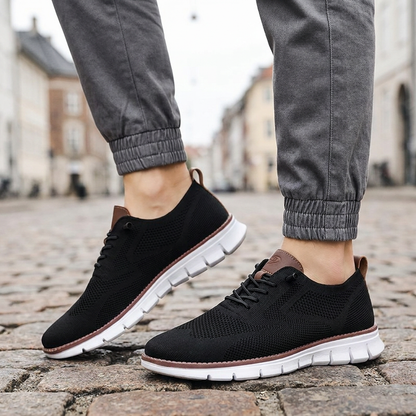Komfortable Sneakers med Åndbart Netdesign | Fleksibelt Strikmateriale | Letvægt & Fleksibel Komfort