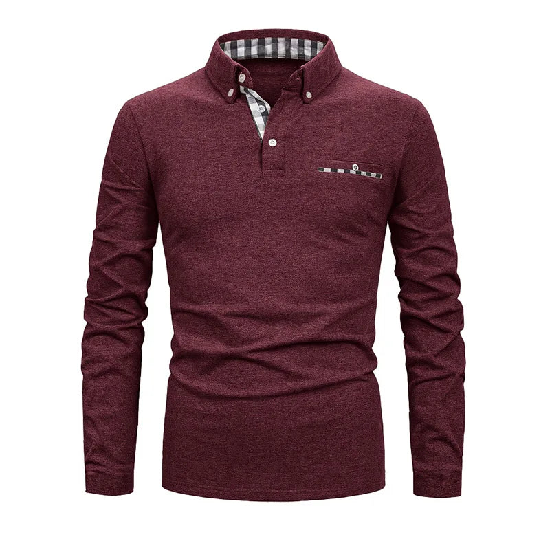 POLO LONG À MOTIF GÉOMÉTRIQUE POUR HOMMES