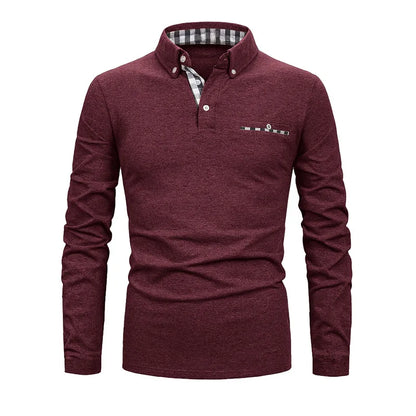 POLO LONG À MOTIF GÉOMÉTRIQUE POUR HOMMES