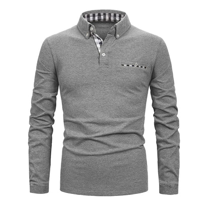 POLO LONG À MOTIF GÉOMÉTRIQUE POUR HOMMES