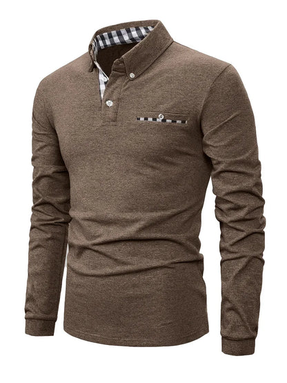 POLO LONG À MOTIF GÉOMÉTRIQUE POUR HOMMES