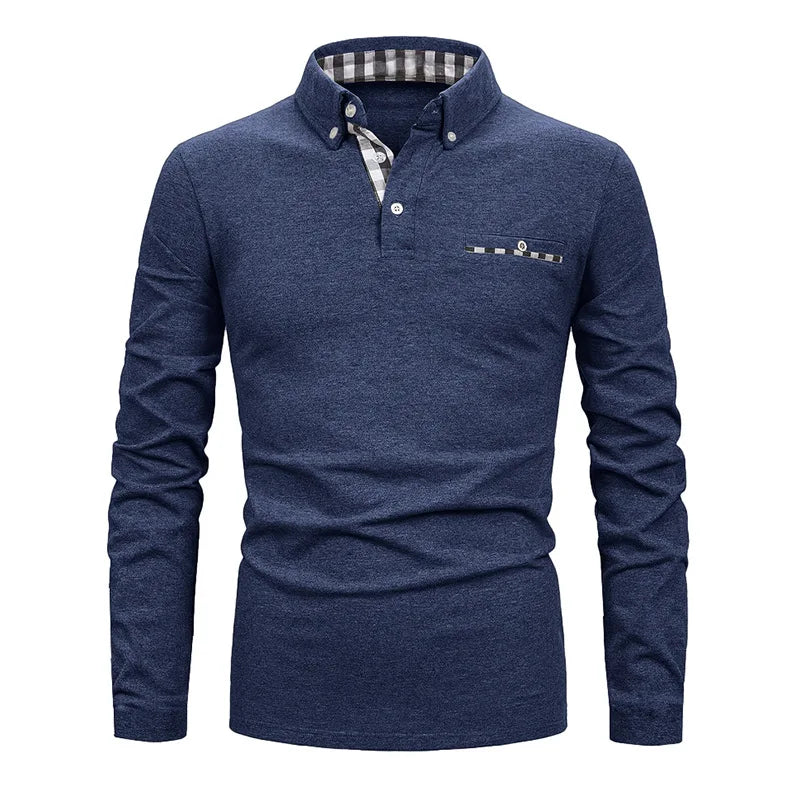 POLO LONG À MOTIF GÉOMÉTRIQUE POUR HOMMES