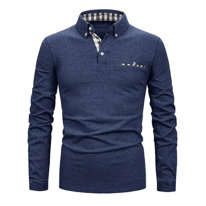 POLO LONG À MOTIF GÉOMÉTRIQUE POUR HOMMES