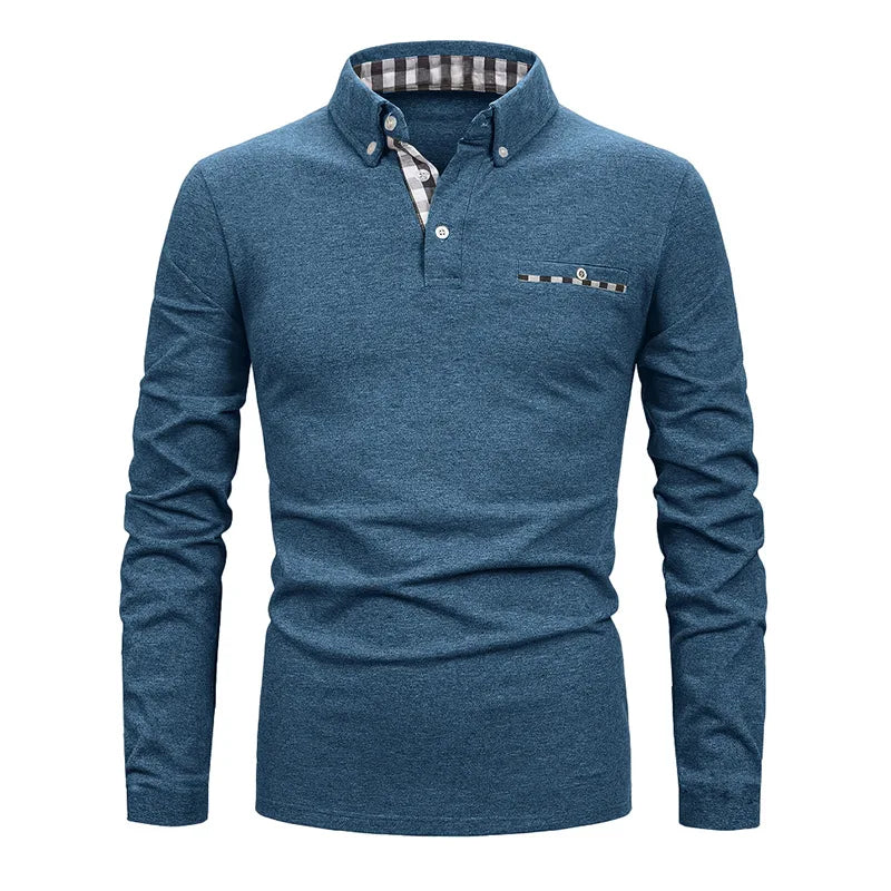 POLO LONG À MOTIF GÉOMÉTRIQUE POUR HOMMES
