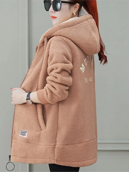 Camilla | Moderne Fleece Jas met Hoge Kraag