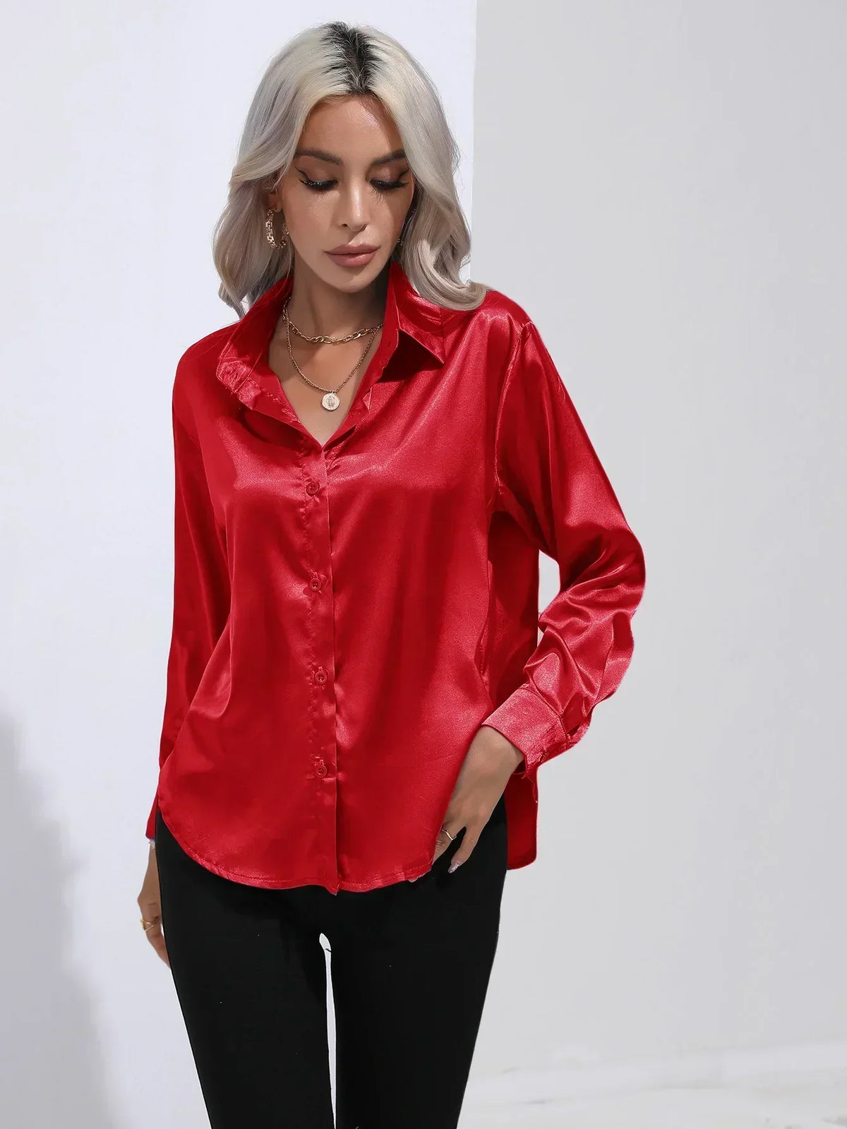 Lyvia | Luxe Satijnen Blouse