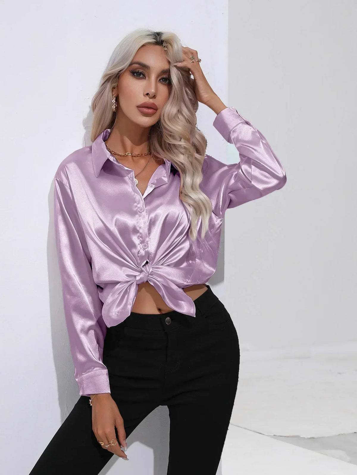 Lyvia | Luxe Satijnen Blouse
