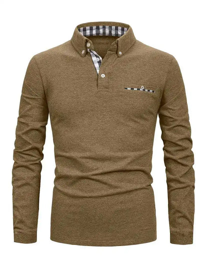 POLO LONG À MOTIF GÉOMÉTRIQUE POUR HOMMES