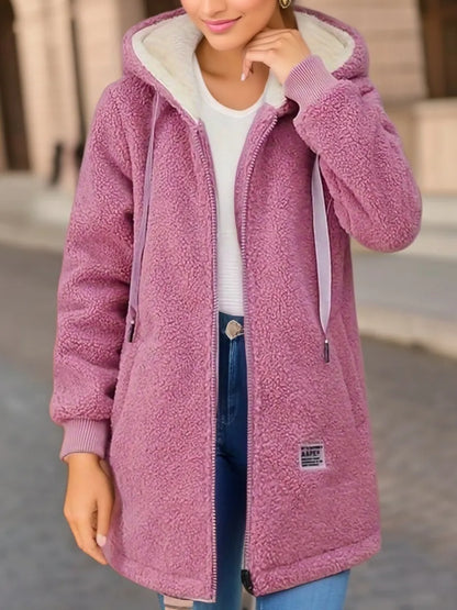 Camilla | Moderne Fleece Jas met Hoge Kraag
