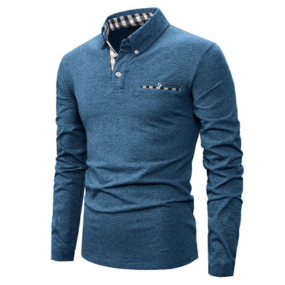 POLO LONG À MOTIF GÉOMÉTRIQUE POUR HOMMES