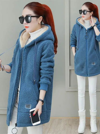 Camilla | Moderne Fleece Jas met Hoge Kraag