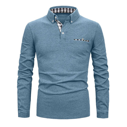 POLO LONG À MOTIF GÉOMÉTRIQUE POUR HOMMES
