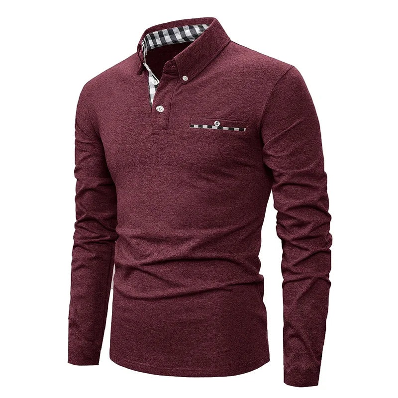 POLO LONG À MOTIF GÉOMÉTRIQUE POUR HOMMES