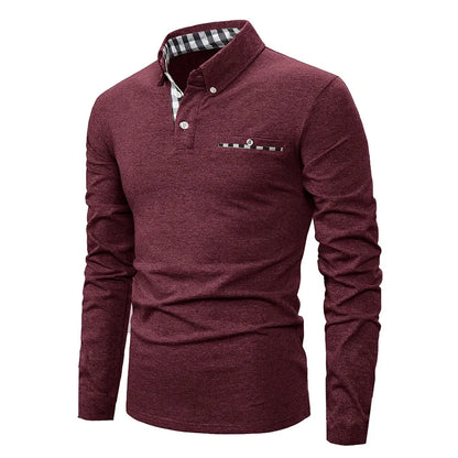 POLO LONG À MOTIF GÉOMÉTRIQUE POUR HOMMES