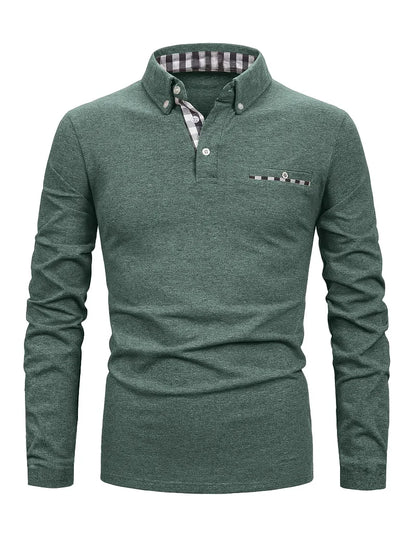 POLO LONG À MOTIF GÉOMÉTRIQUE POUR HOMMES