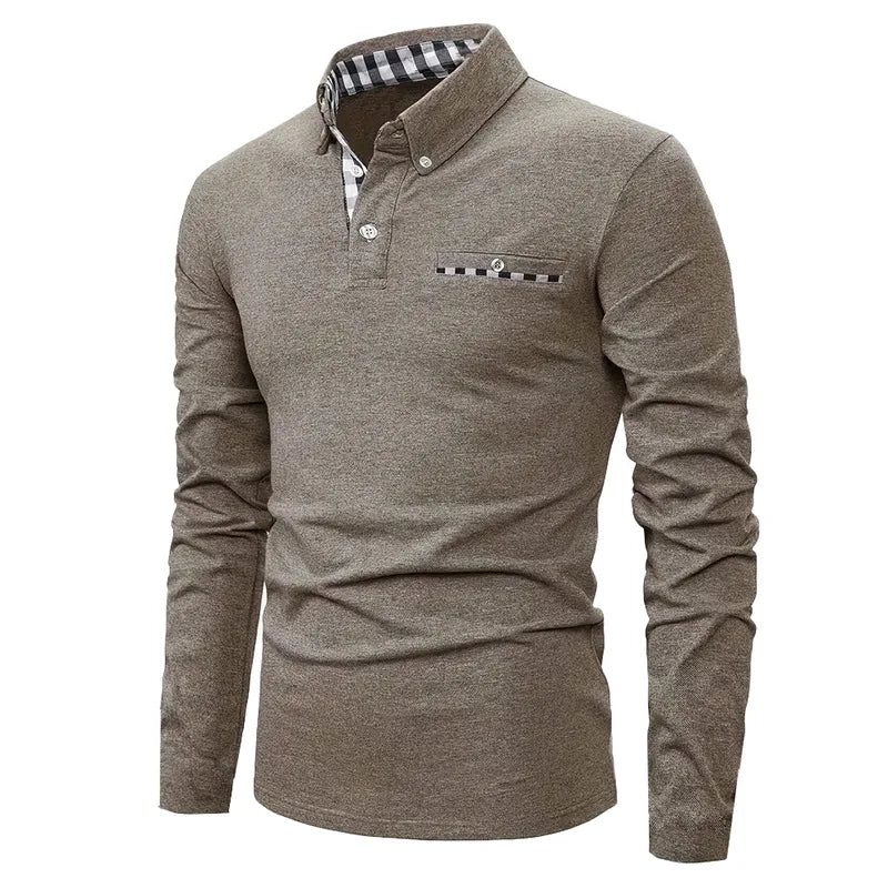 POLO LONG À MOTIF GÉOMÉTRIQUE POUR HOMMES