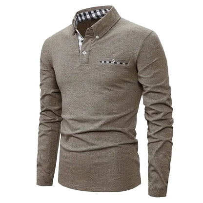 POLO LONG À MOTIF GÉOMÉTRIQUE POUR HOMMES