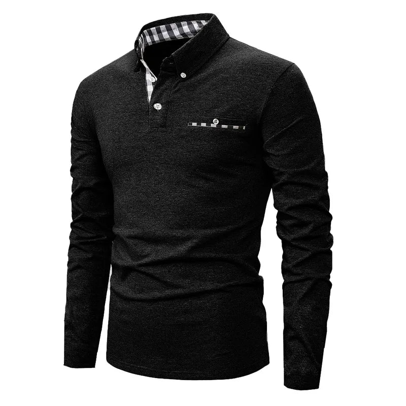 POLO LONG À MOTIF GÉOMÉTRIQUE POUR HOMMES