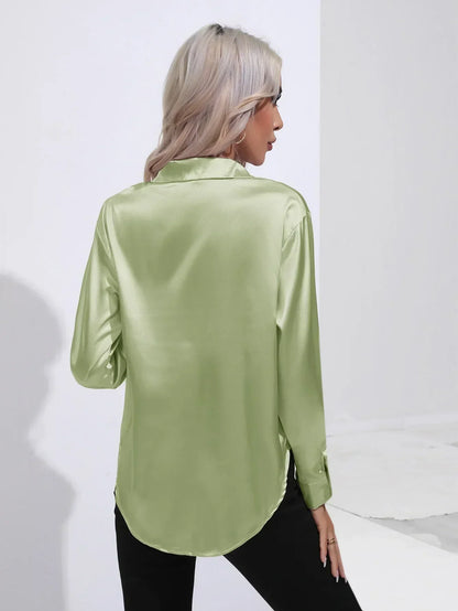 Lyvia | Luxe Satijnen Blouse
