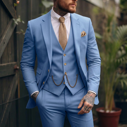 Tommy | Tailored Beige Three-Piece Suit
