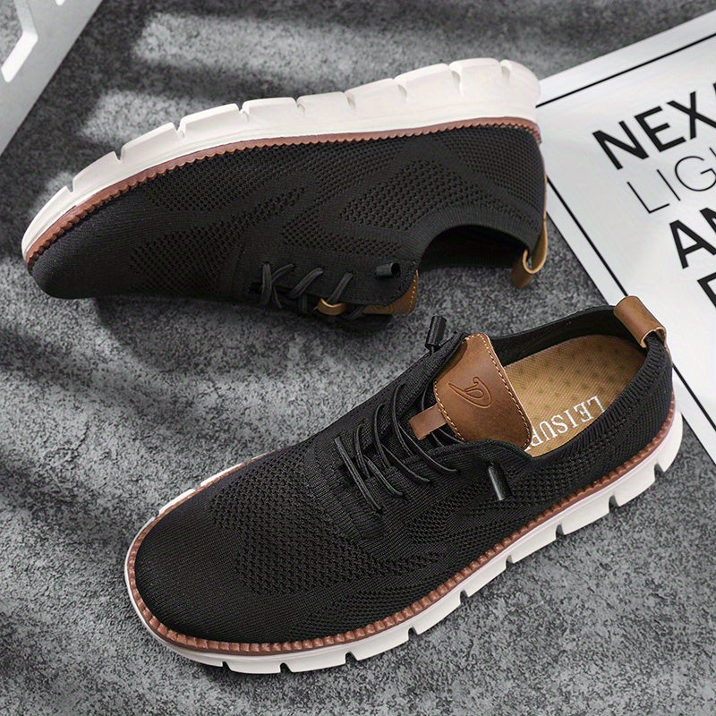 Komfortable Sneakers med Åndbart Netdesign | Fleksibelt Strikmateriale | Letvægt & Fleksibel Komfort