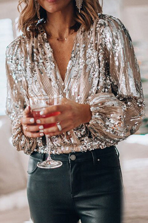 Isabell | Glamour Pailletten Blouse