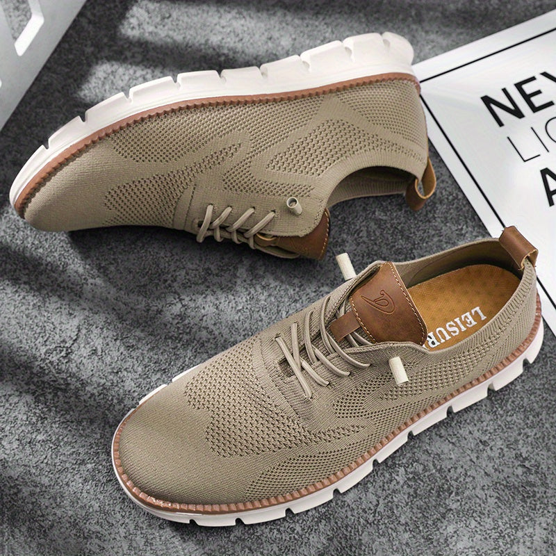 Komfortable Sneakers med Åndbart Netdesign | Fleksibelt Strikmateriale | Letvægt & Fleksibel Komfort