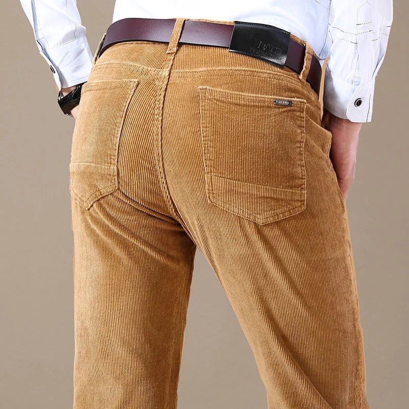 Heren Ribbroek – Comfortabele Pasvorm – Elastische Taille voor Dagelijks Gebruik
