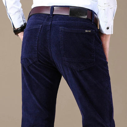 Heren Ribbroek – Comfortabele Pasvorm – Elastische Taille voor Dagelijks Gebruik