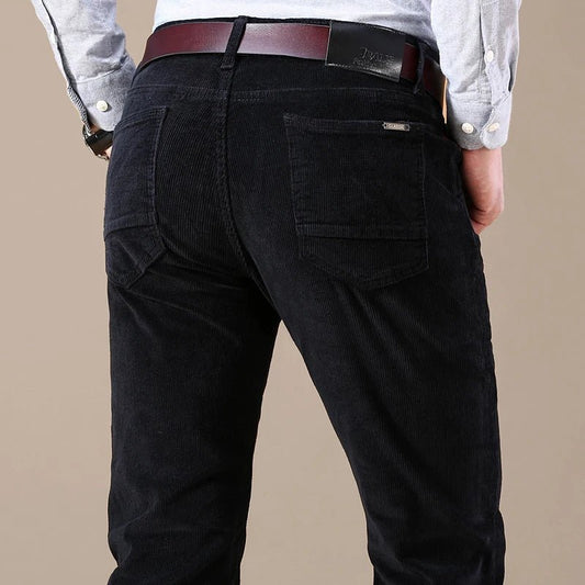 Heren Ribbroek – Comfortabele Pasvorm – Elastische Taille voor Dagelijks Gebruik