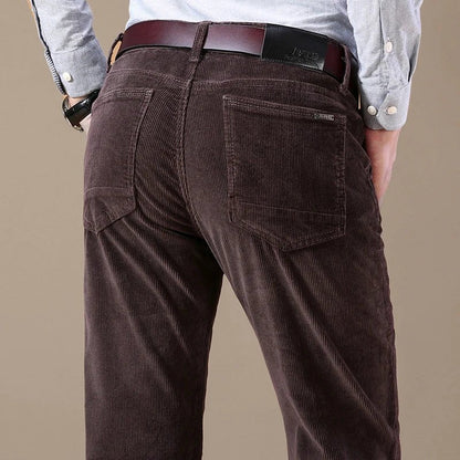 Heren Ribbroek – Comfortabele Pasvorm – Elastische Taille voor Dagelijks Gebruik