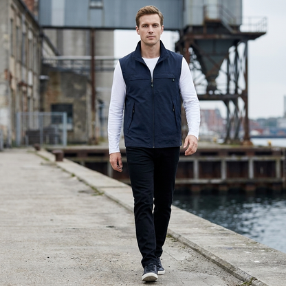 Moderne herrevest med lynlås | Let komfort & praktiske lommer | Stilrent & Funktionelt Design