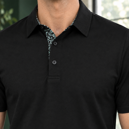 POLO À COL MOTIF POUR HOMMES